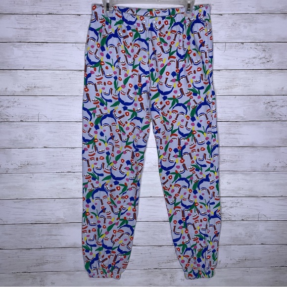 NORDSTROM by Cristina Martinez Kids' Print Cotton Sweatpants Size XL 14/16 - Picture 2 of 5